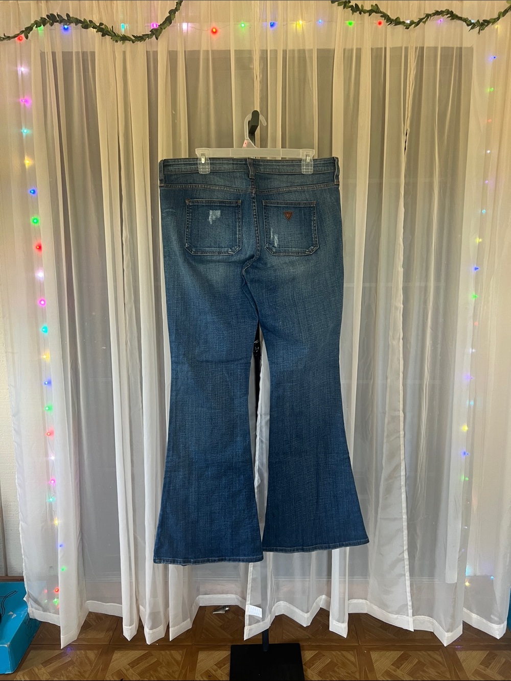 Guess Women's Dark Blue Flare Jeans - Picture 2 of 9